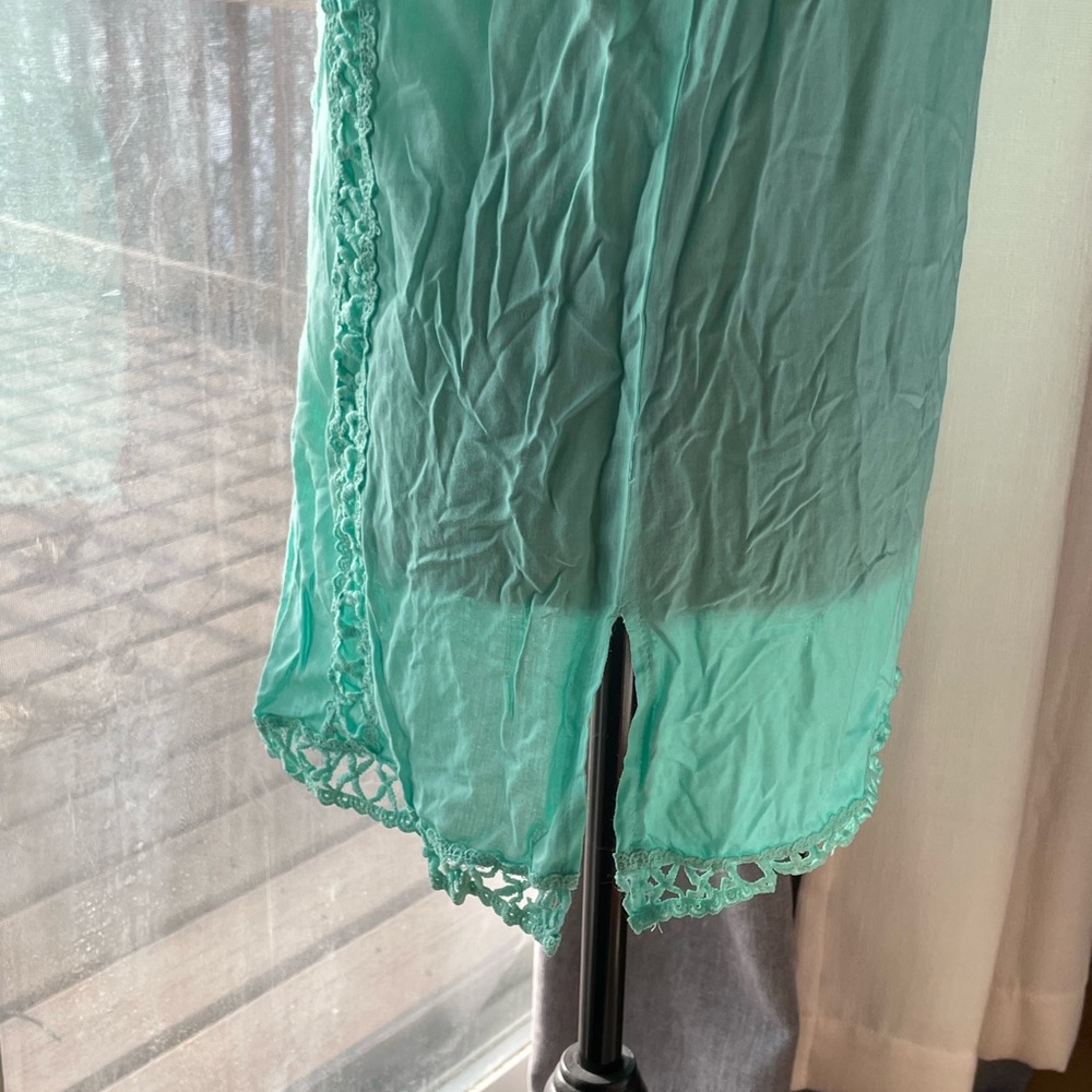 NWOT Forgotten Grace Crochet Laced Teal Blouse - Picture 5 of 8